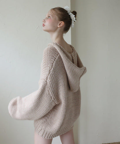 【Seemi.】粗針織連帽衫