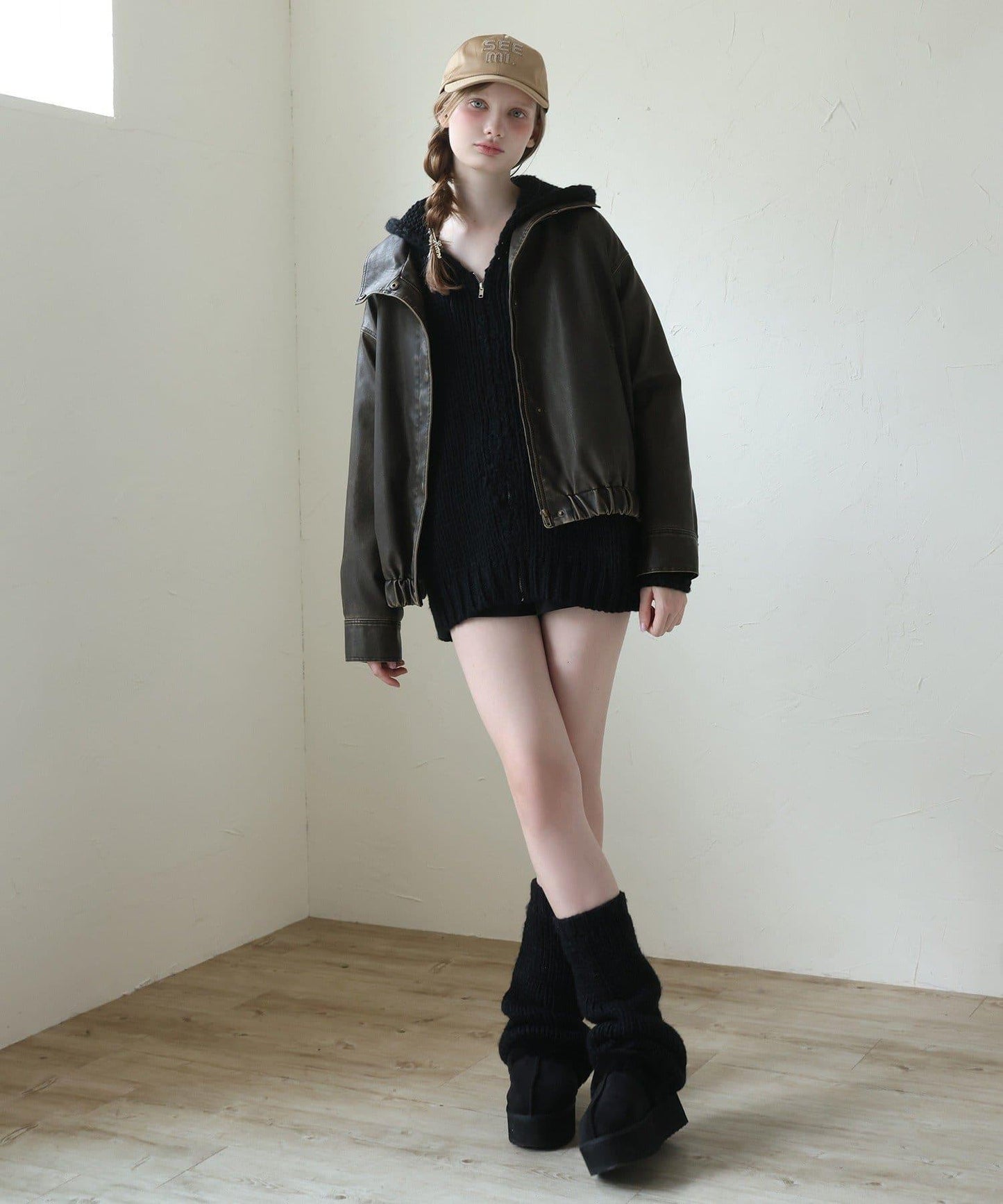 【Seemi.】粗針織連帽衫