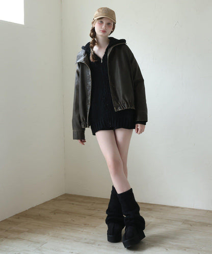 【Seemi.】粗針織連帽衫