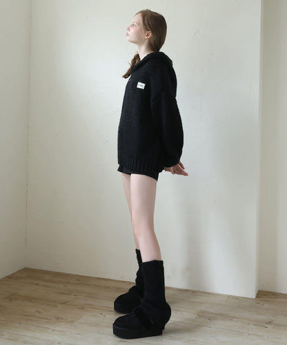 【Seemi.】粗針織連帽衫