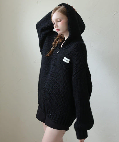 【Seemi.】粗針織連帽衫