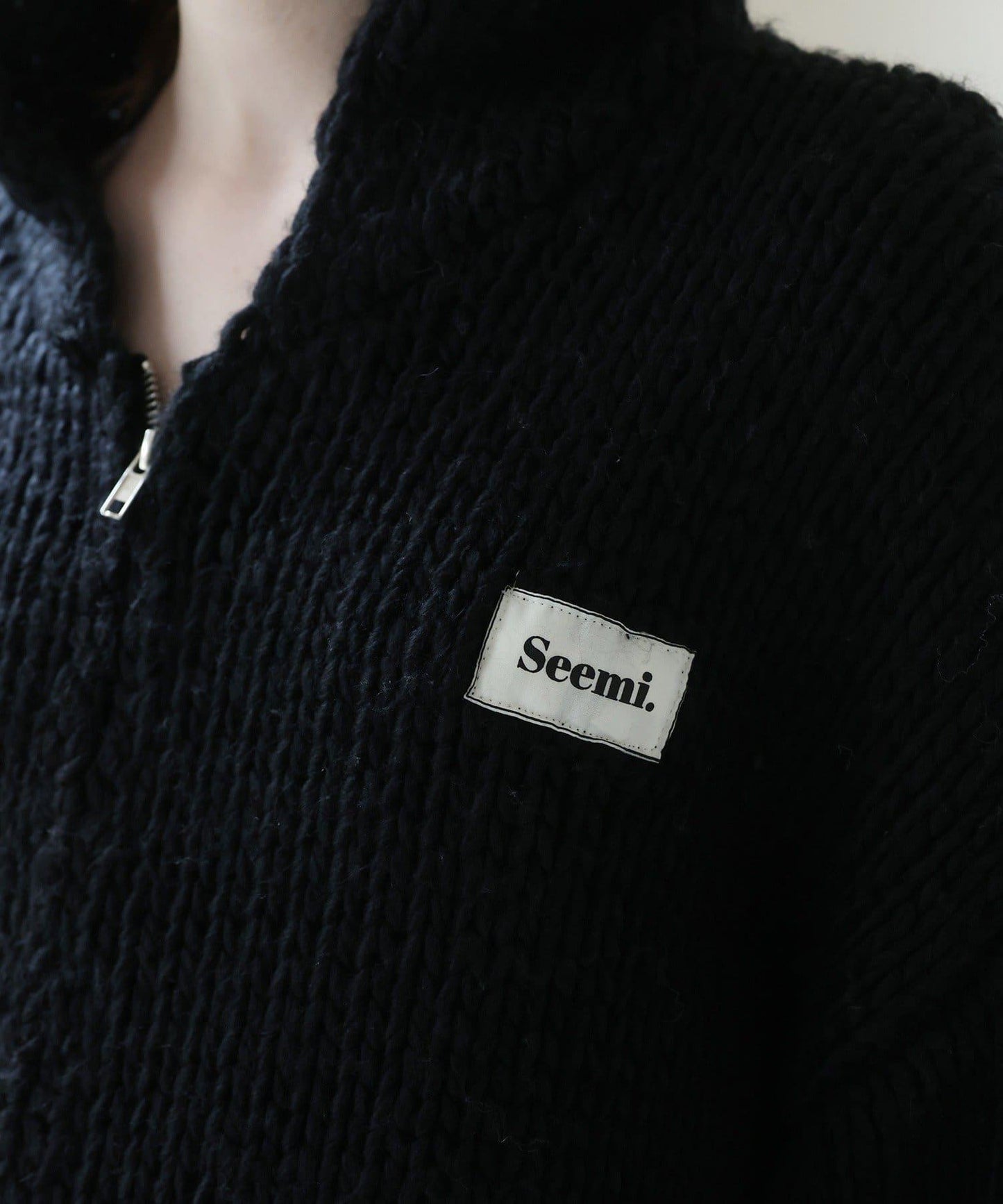 【Seemi.】粗針織連帽衫