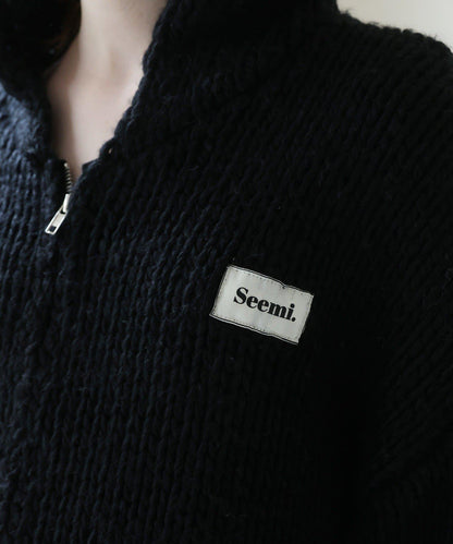 【Seemi.】粗針織連帽衫