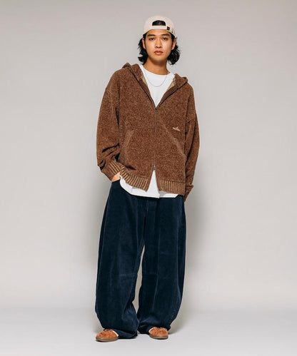 寬鬆版型 單水洗 彎曲燈芯絨長褲