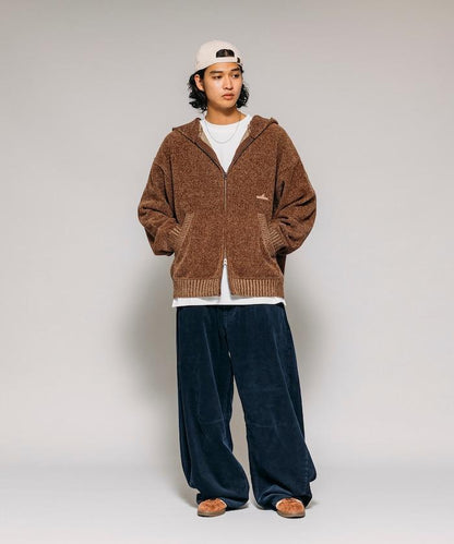 寬鬆版型 單水洗 彎曲燈芯絨長褲