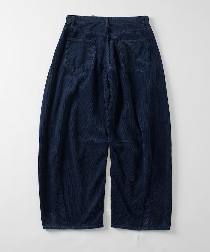 寬鬆版型 單水洗 彎曲燈芯絨長褲