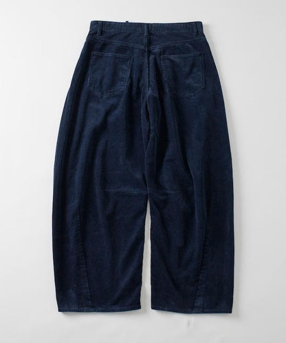 寬鬆版型 單水洗 彎曲燈芯絨長褲