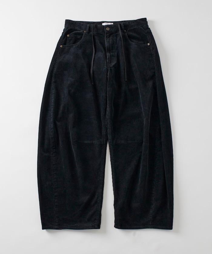 寬鬆版型 單水洗 彎曲燈芯絨長褲