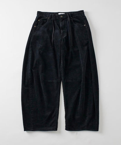 寬鬆版型 單水洗 彎曲燈芯絨長褲