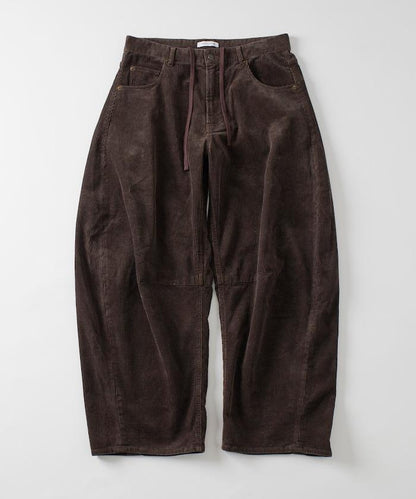 寬鬆版型 單水洗 彎曲燈芯絨長褲