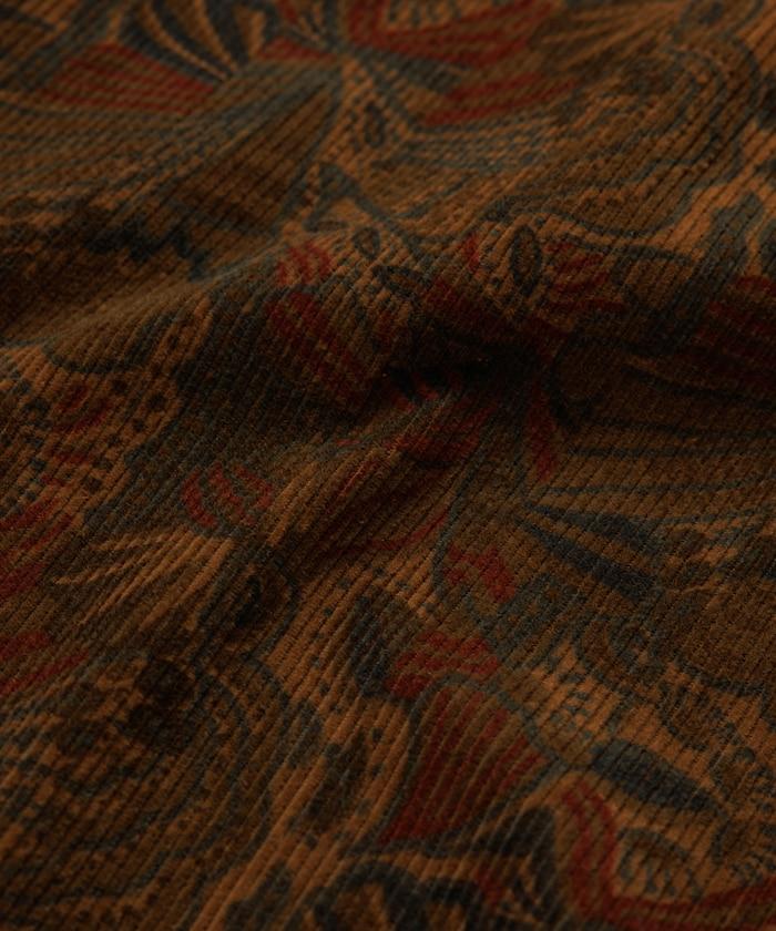 寬鬆直筒版型 全印花燈芯絨休閒褲【可搭配套裝】