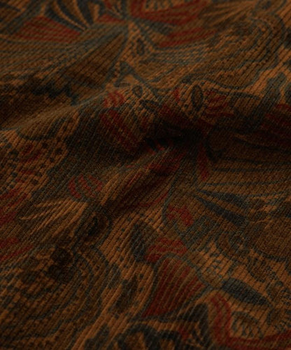 寬鬆直筒版型 全印花燈芯絨休閒褲【可搭配套裝】