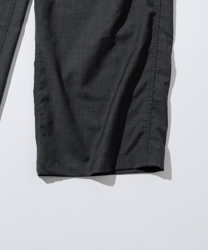 水洗100%羊毛寬鬆版型西裝褲