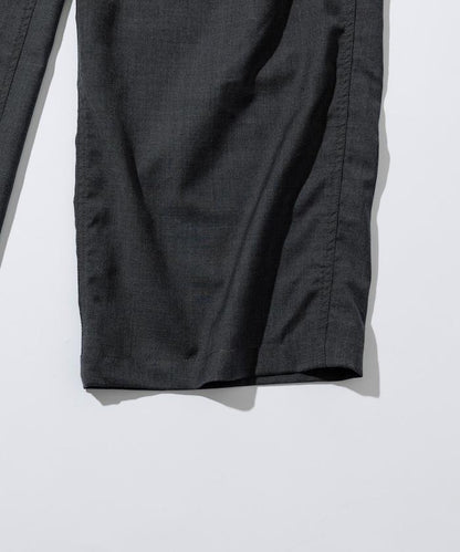 水洗100%羊毛寬鬆版型西裝褲