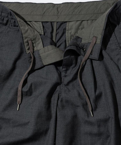 水洗100%羊毛寬鬆版型西裝褲