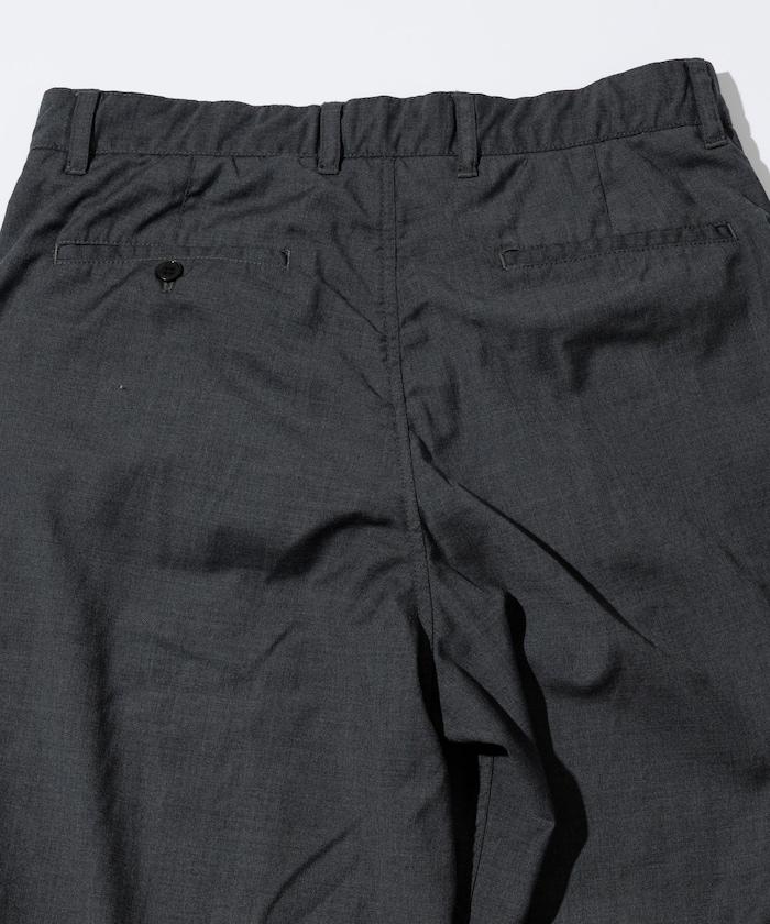 水洗100%羊毛寬鬆版型西裝褲