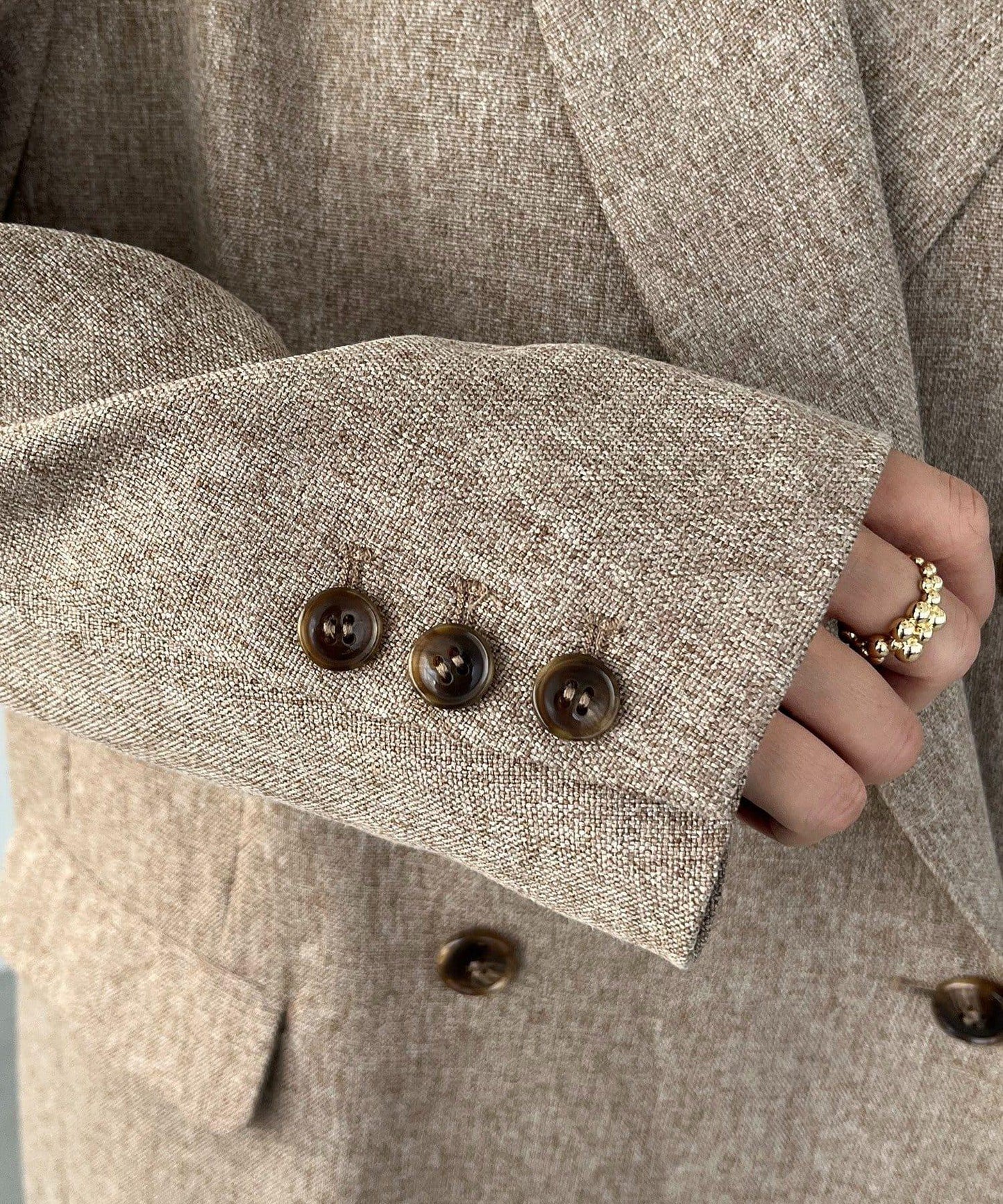 【CAPRICIEUX LE'MAGE×nanaco聯名】粗花呢夾克