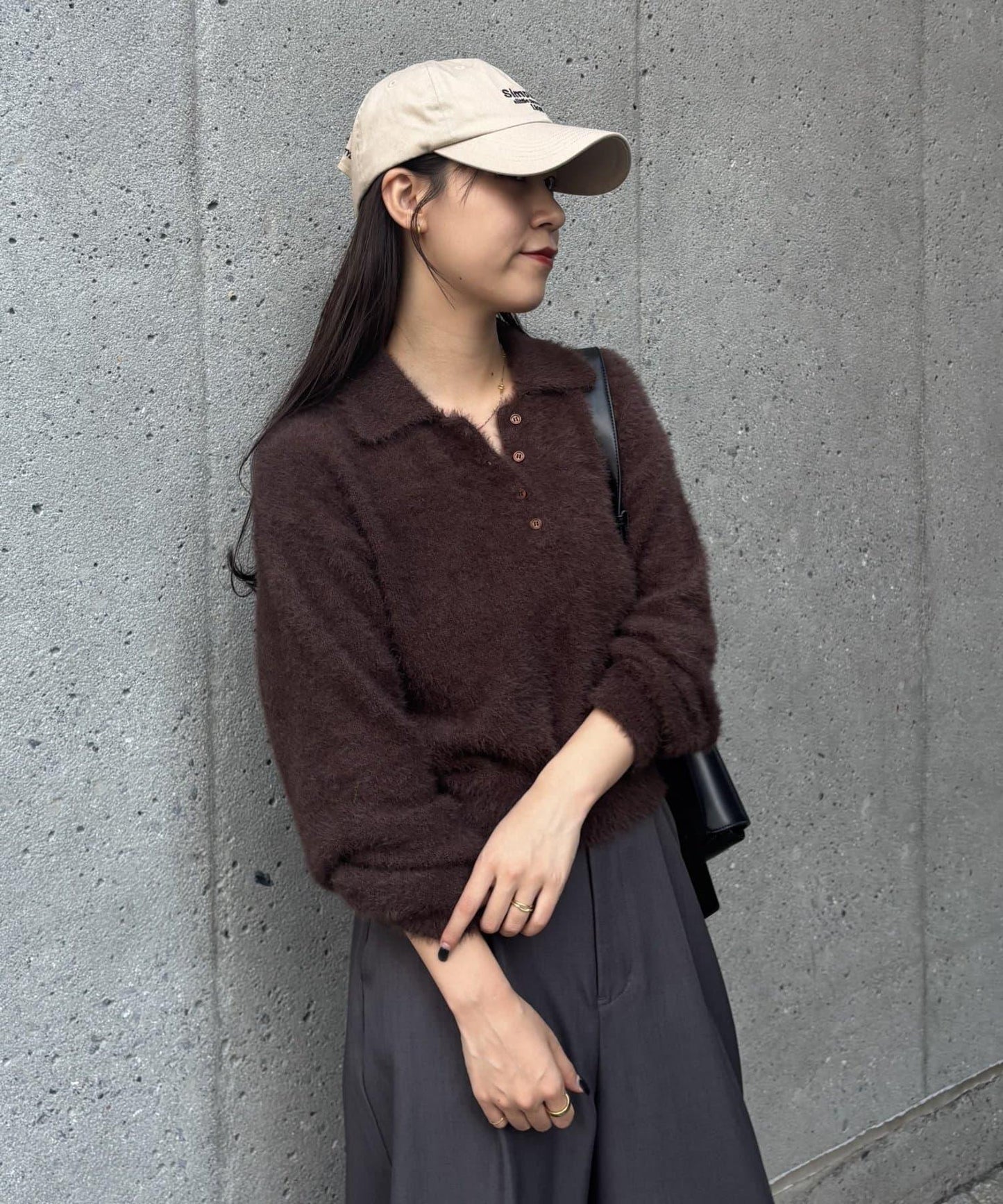 【PIKO企畫/】長絨毛針織POLO衫