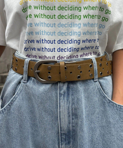 【UNISEX】鉚釘腰帶