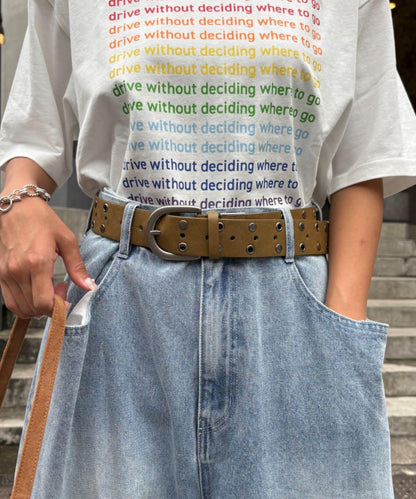 【UNISEX】鉚釘腰帶