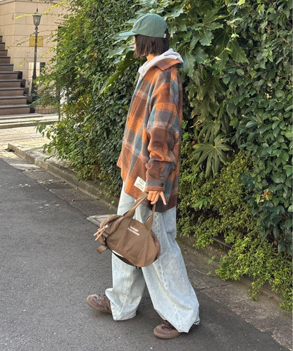 【UNISEX】尼龍拼色迷你波士頓包