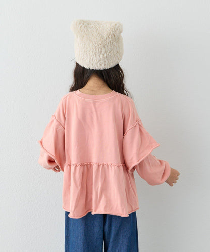 【KIDS】水洗工藝荷葉邊衛衣