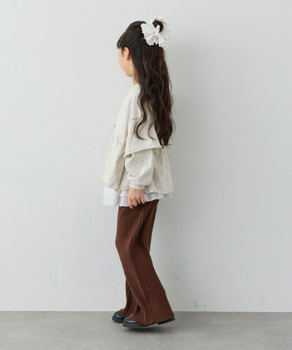 【KIDS】水洗工藝荷葉邊衛衣