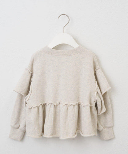 【KIDS】水洗工藝荷葉邊衛衣