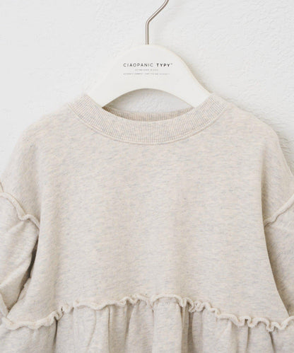 【KIDS】水洗工藝荷葉邊衛衣