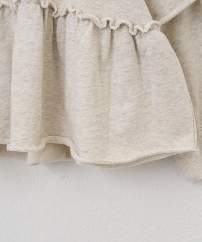 【KIDS】水洗工藝荷葉邊衛衣