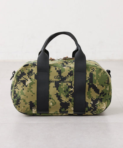 【UNISEX】尼龍拼色迷你波士頓包
