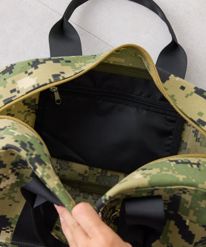 【UNISEX】尼龍拼色迷你波士頓包