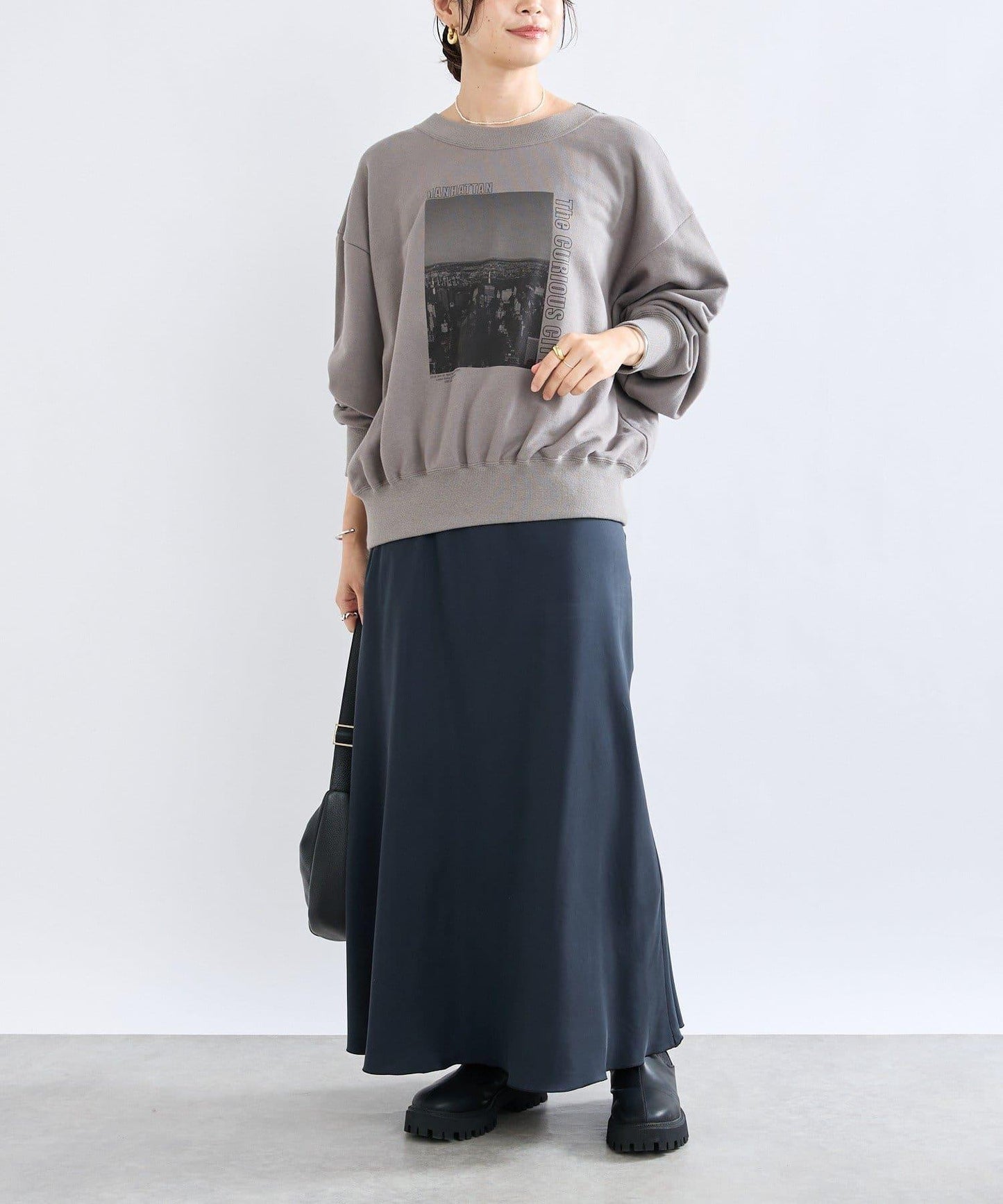 【大人休閒風】2way照片印花衛衣