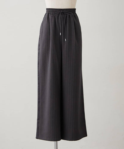 【NUNIFE】細條紋休閒褲