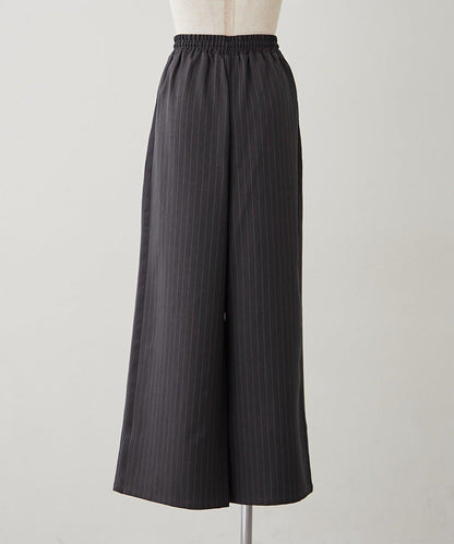 【NUNIFE】細條紋休閒褲