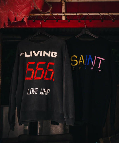 SAINT MICHAEL/圓領衛衣/SAINT SPORT/黑色