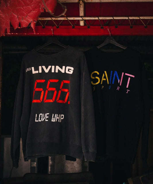 SAINT MICHAEL/圓領衛衣/SAINT SPORT/黑色