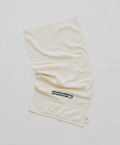 有機棉標誌刺繡面巾