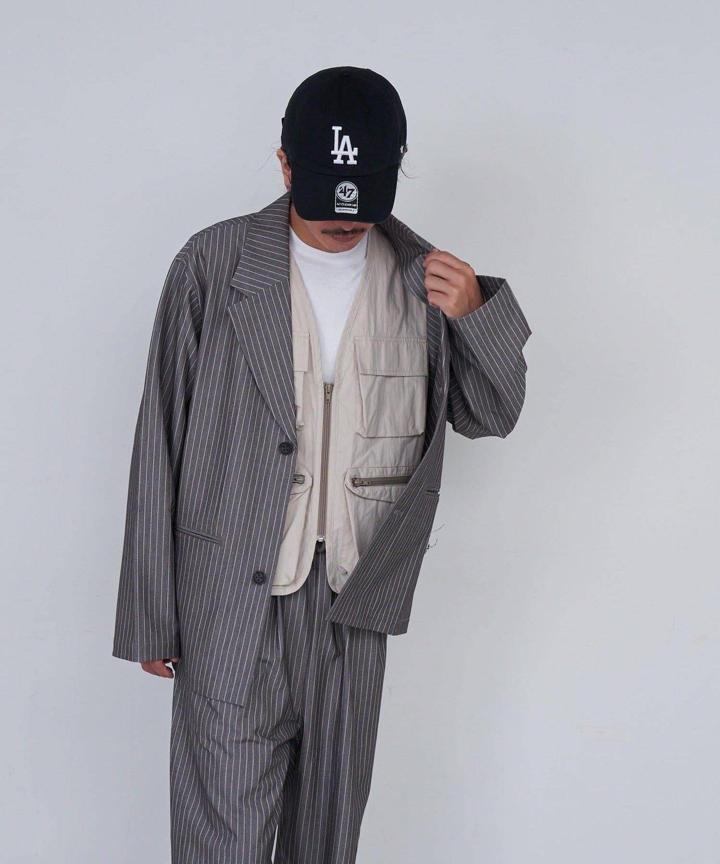 【Kastane】BM條紋單排扣西裝外套