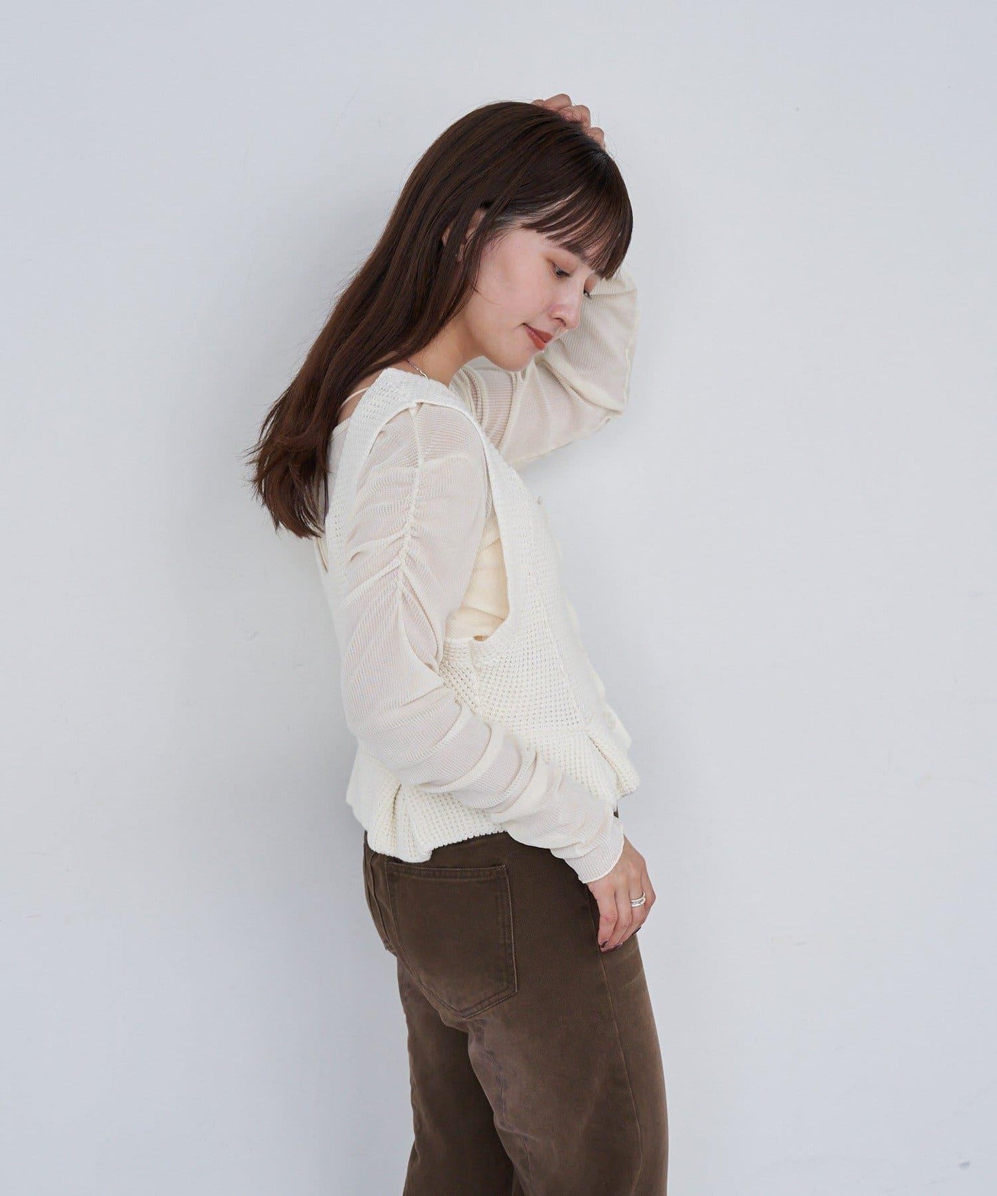 B 菱格紋針織背心