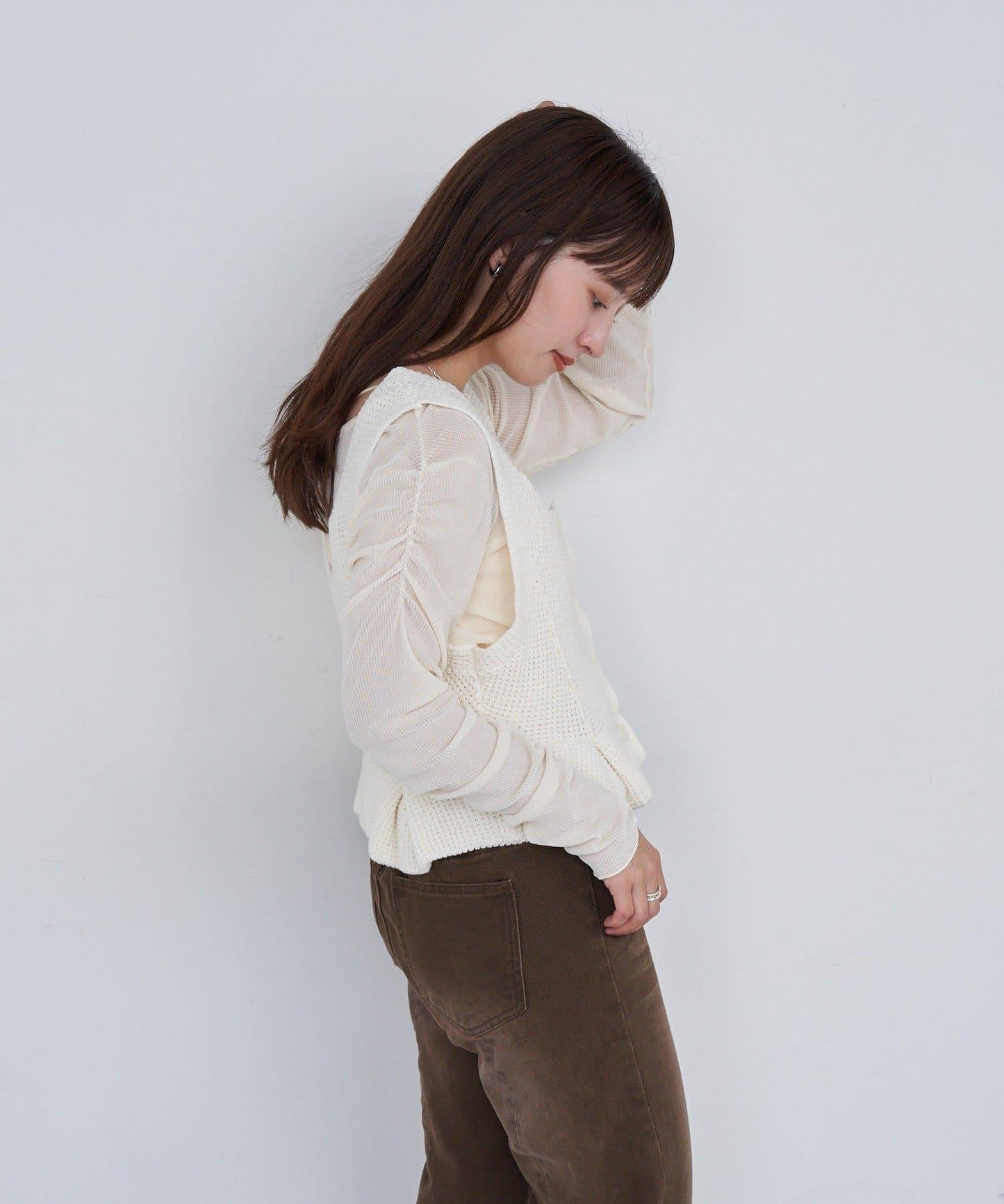 B 菱格紋針織背心