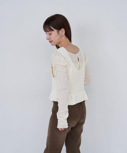 B 菱格紋針織背心