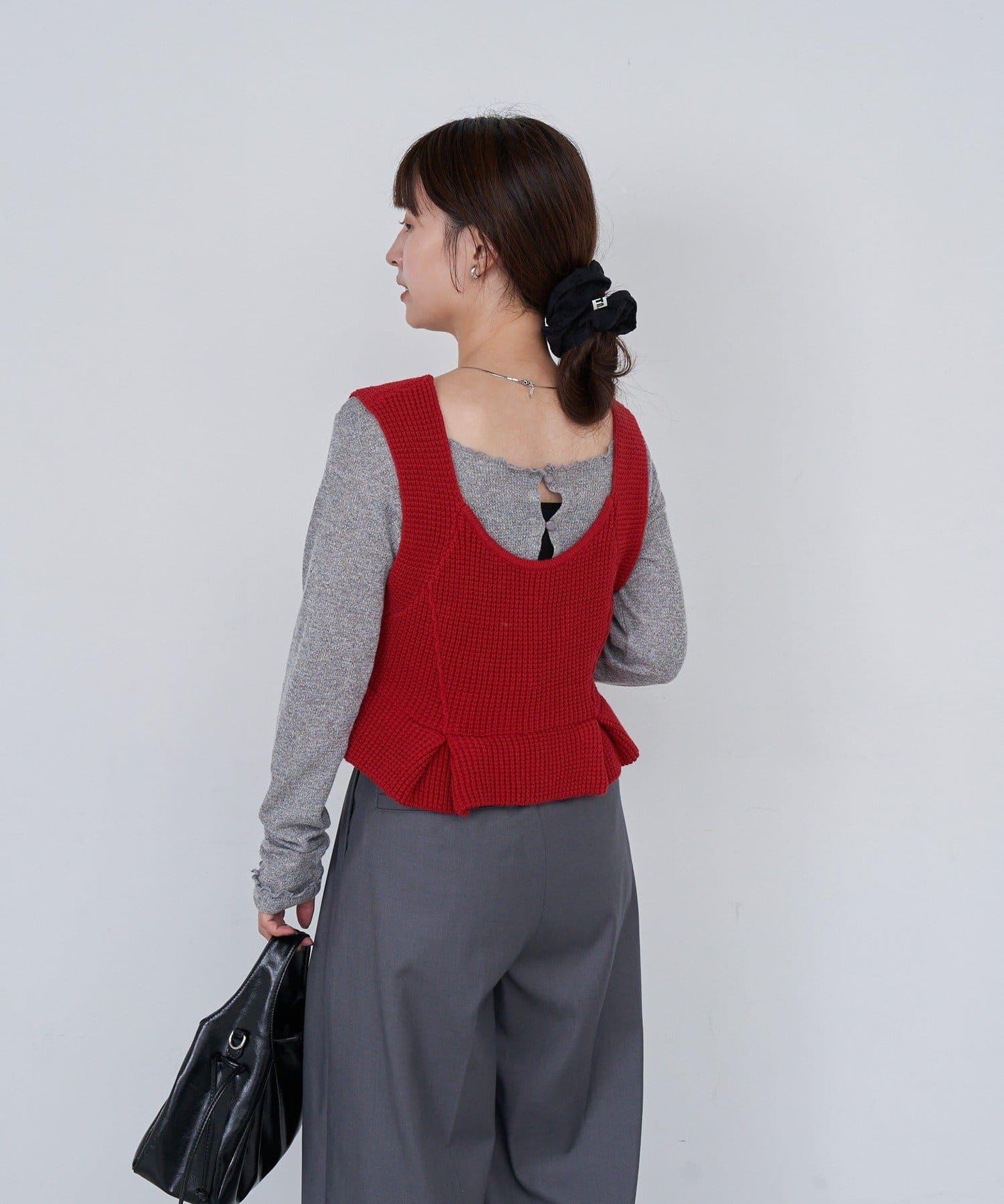 B 菱格紋針織背心