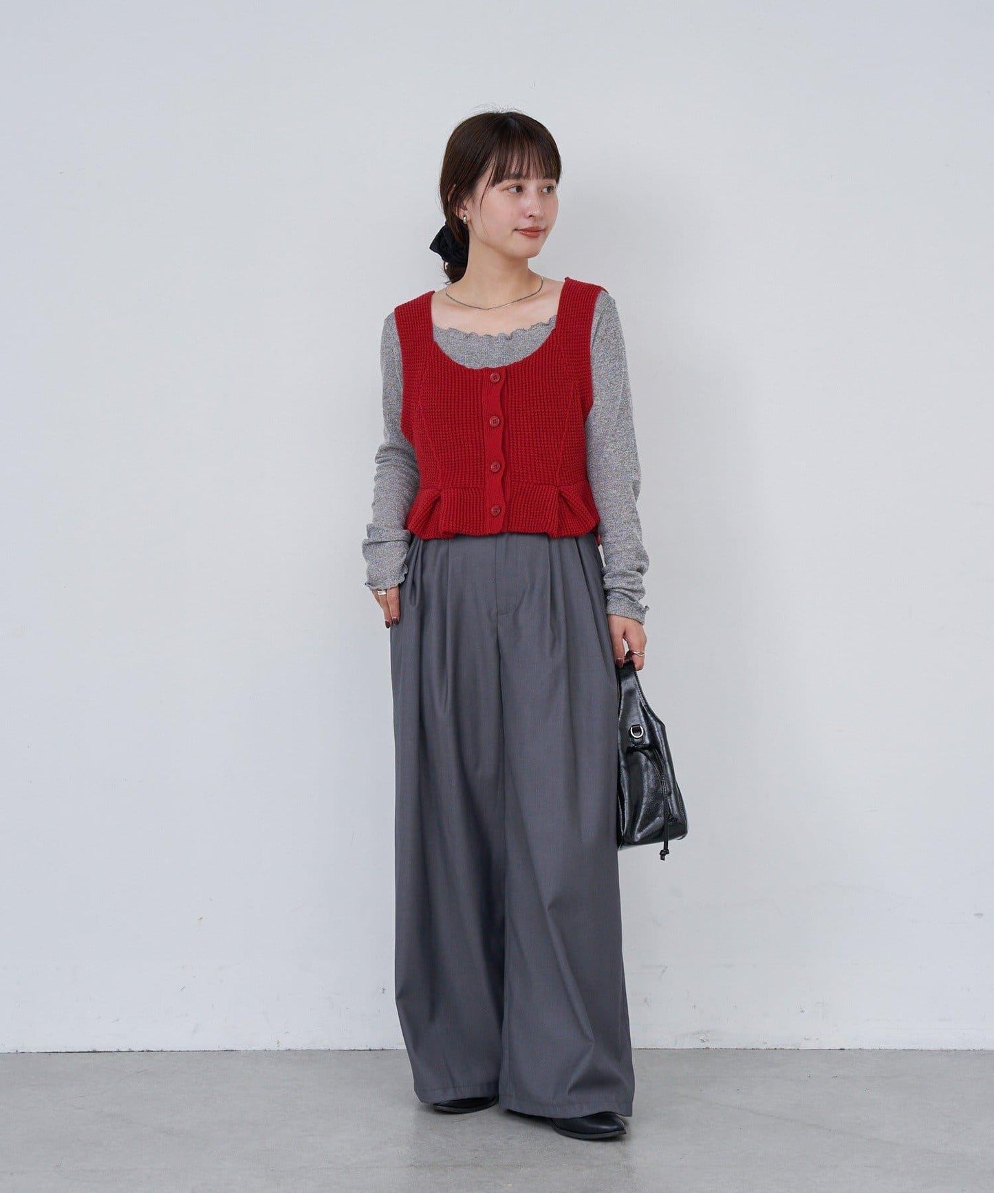 B 菱格紋針織背心