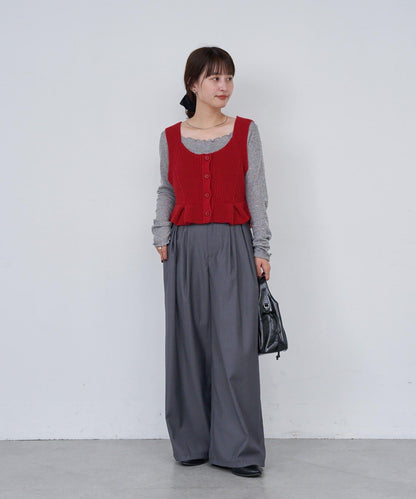 B 菱格紋針織背心