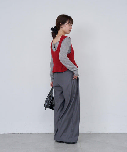 B 菱格紋針織背心