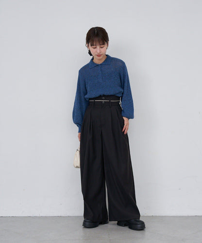 Kastane B 亮片針織Polo衫