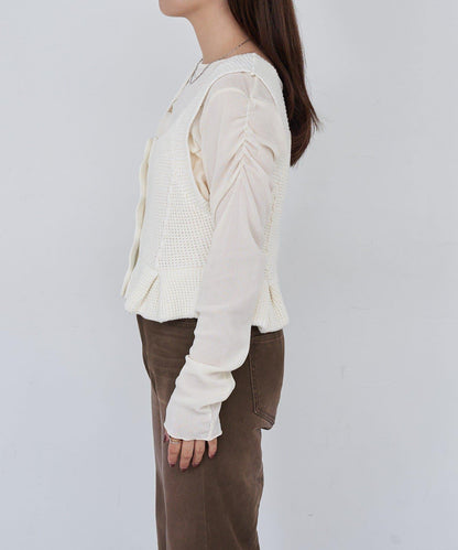 B 菱格紋針織背心