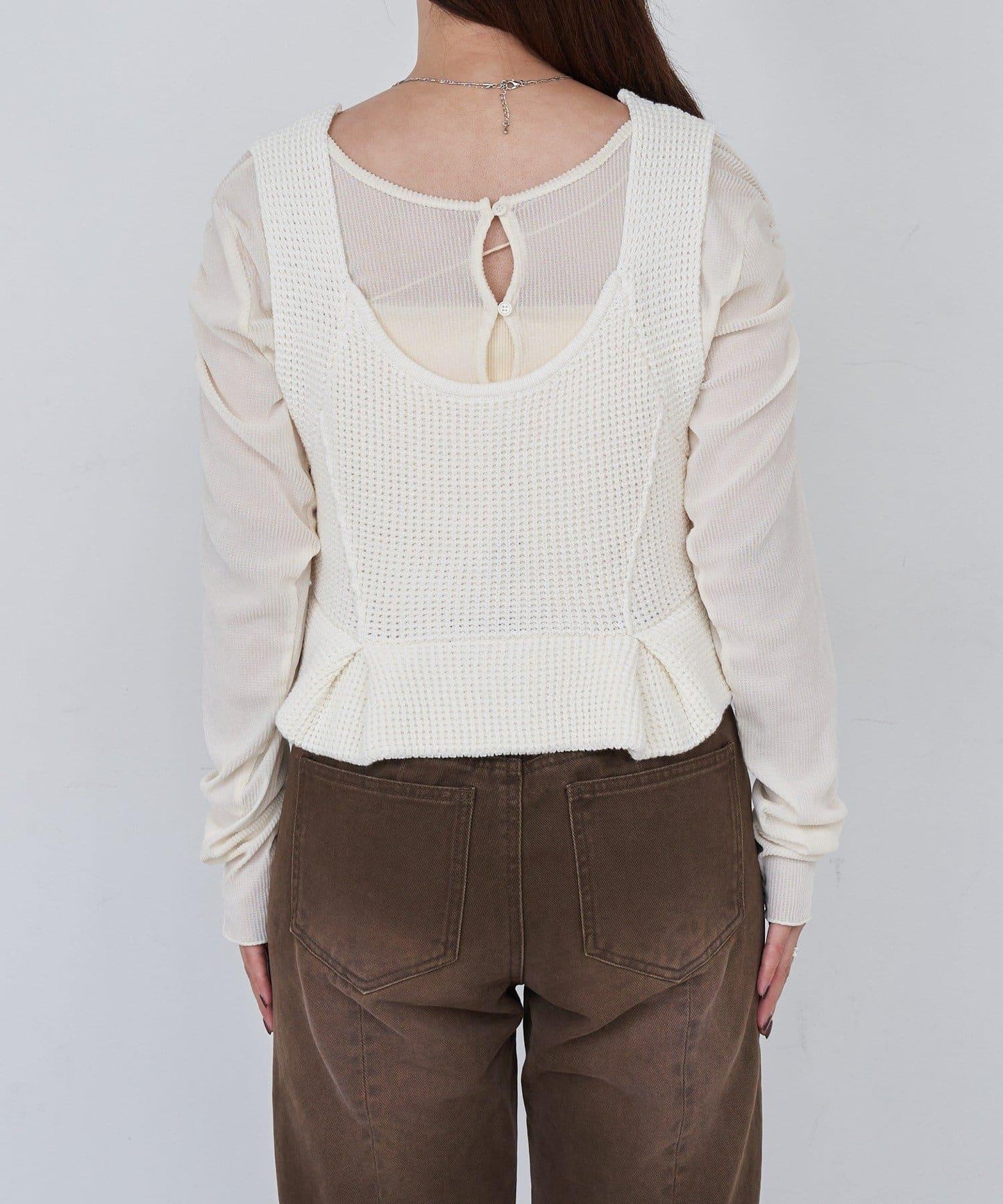 B 菱格紋針織背心