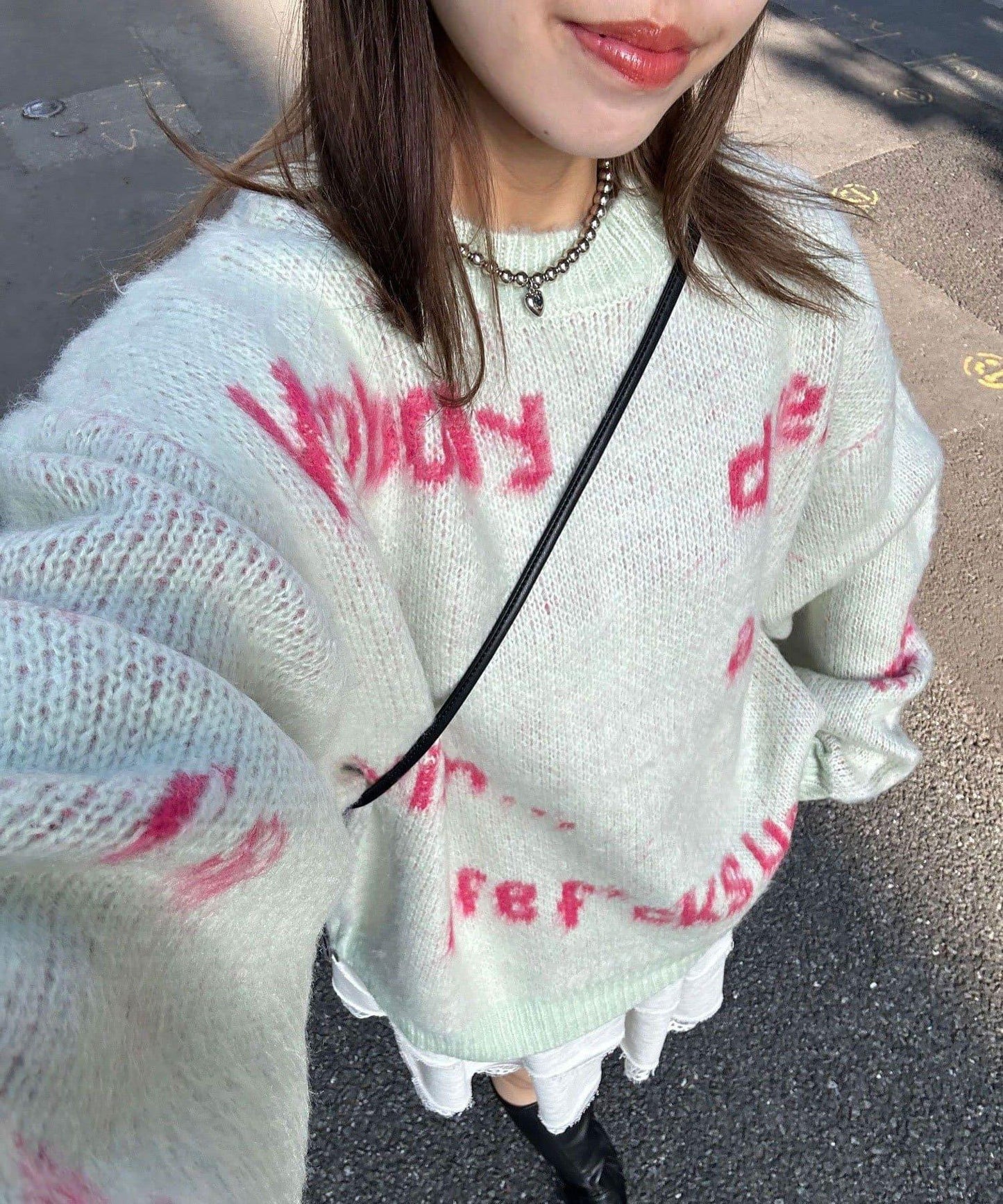 手工編織標誌針織衫